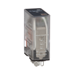 781XAXRCL-110D - Power relay, Legacy, 15A, SPDT, 110 VDC, clear cover with LED indicator