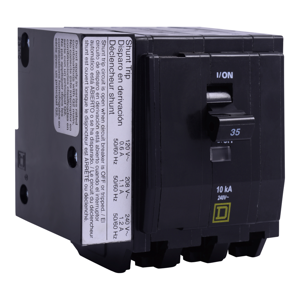 Product image for Square D QO3351021 3-Pole 30 Amp 240 Volt Plug-On Miniature Circuit Breaker