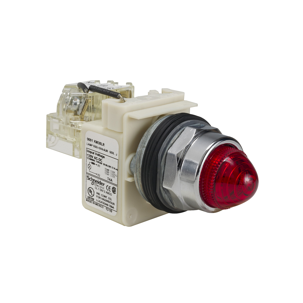 Product image for SQD 9001KT36R31 PILOT LIGHT 120VAC