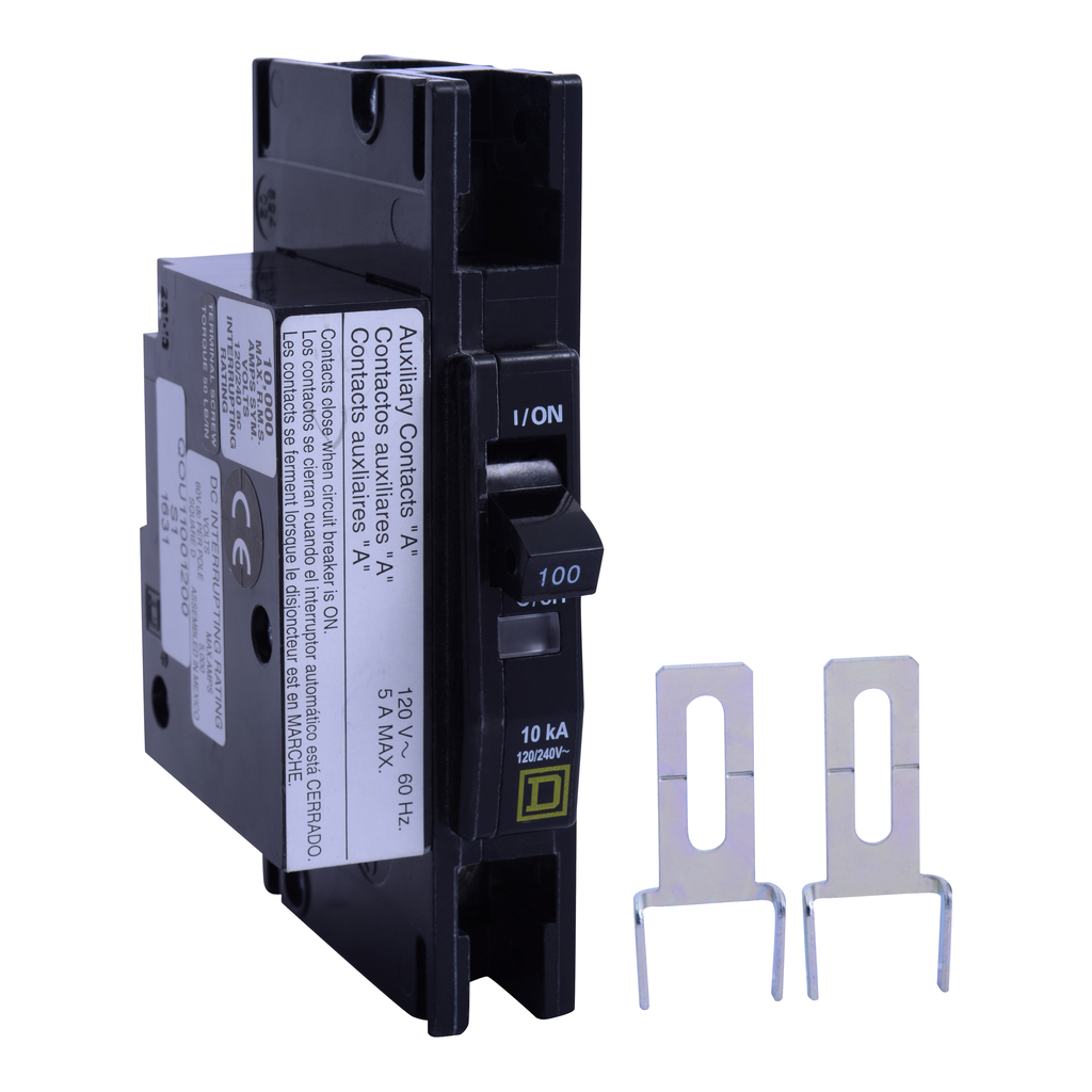 Product image for Square D QO210SWN 2-Pole 10 Amp 120 Volt Plug-On Thermal Magnetic Miniature Circuit Breaker