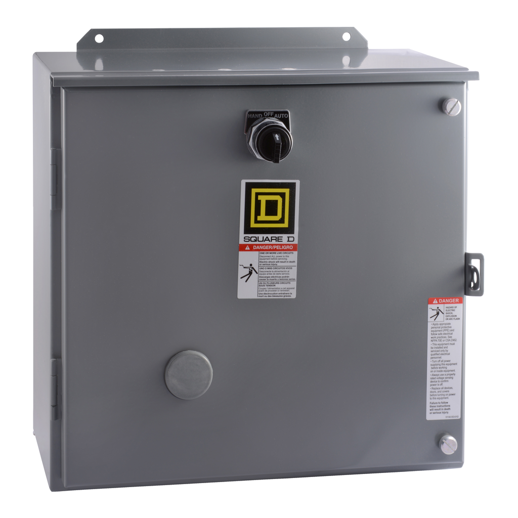 8903LX mechanically held lighting contactor, 6 P, 6 NO, 30 A, 600 V, 110/120 V 50/60 Hz coil