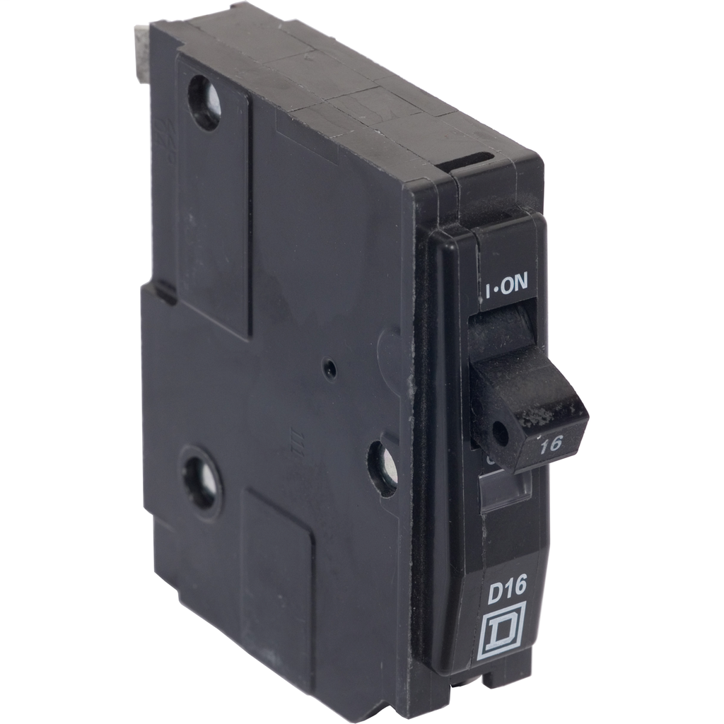 Product image for Square D QOXD116 1-Pole 16 Amp 240 Volt Thermal Magnetic Miniature Circuit Breaker