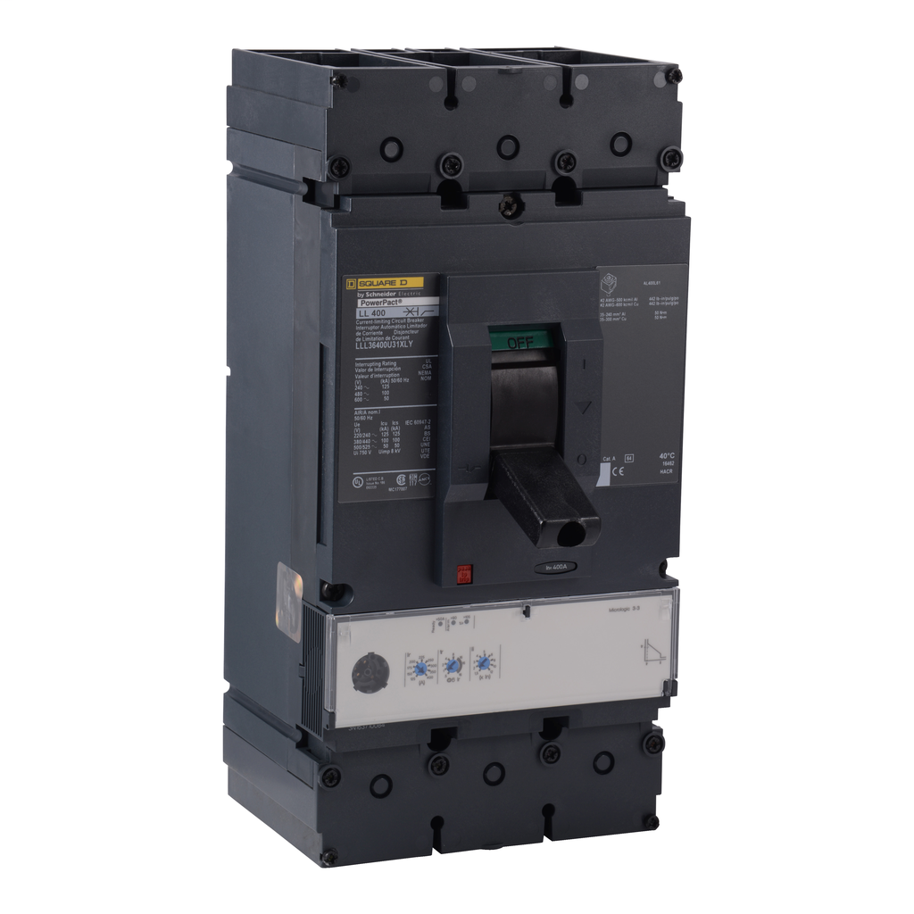 Square D LLL36400U31X 600 Volt 400 Amp Molded Case Circuit Breaker Square D LLL36400U31X 600 Volt 400 Amp Molded Case Circuit Breaker