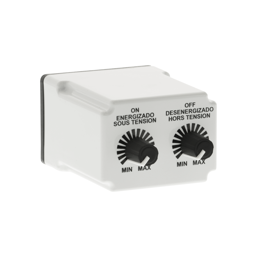 Product image for Square D 9050JCK57V14 24 VAC/VDC Coil 10 Amp 2NO 2NC 0.3 to 30 Minute Plug-In Mount Timing Relay