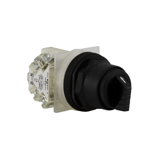 Product image for Square D 9001SKS42BH13 30 mm 10 Amp 600 VAC/VDC 1NO 1NC 3-Position Round Knob Non-Illuminated Selector Switch