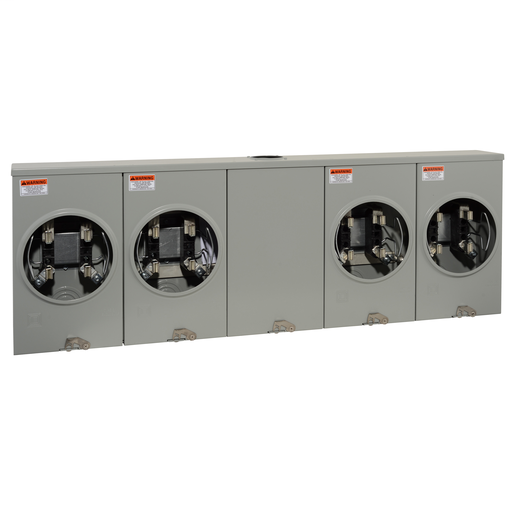 Product image for Square D UT4R1131B 600 VAC 100 Amp 1-Phase 3-Wire Horizontal Overhead/Underground Service Ringless Meter Socket