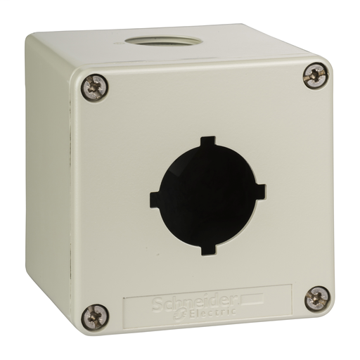 Product image for Square D XAPG19601 30 mm NEMA 4/13 RAL 7032 Gray Painted Die-Cast Zinc Alloy Push Button Enclosure