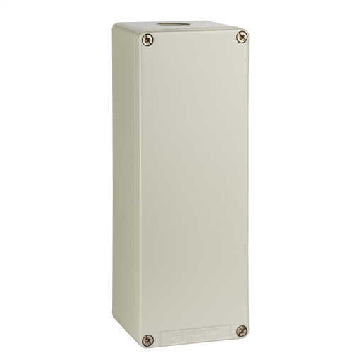 Product image for Square D XAPG49400 8.66 x 3.15 x 3.03 Inch NEMA 4/13 RAL 7032 Gray Painted Die-Cast Zinc Alloy Push Button Enclosure