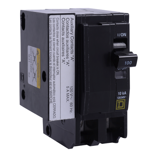 Product image for SQD QO21001200 MINIATURE CIRCUIT BREAKER 120/240V 100A
