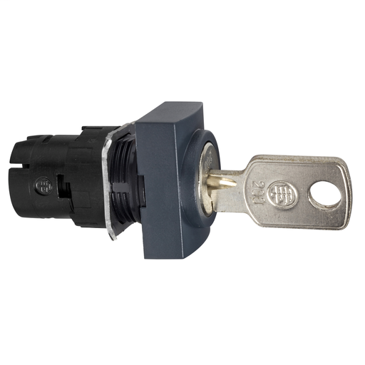 Product image for Square D ZB6DGE 16 mm 3-Position Maintained Key Non-Illuminated Selector Switch Operator