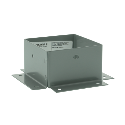 Product image for Square D LDRB66A 6 x 6 Inch NEMA 3R 16 Gauge Steel Lay-In Wireway Panel Adapter