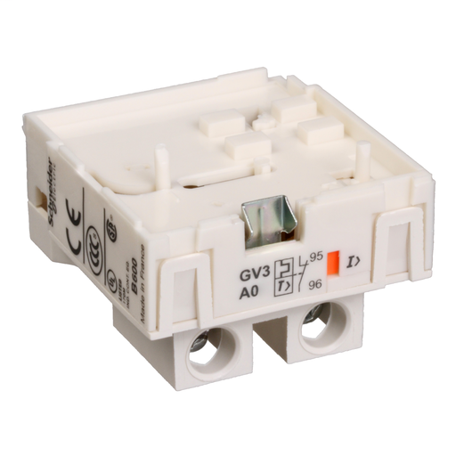 Product image for Square D GV3A08 1NC 690 VAC 220 VDC 6 Amp Manual Starter Auxiliary Contact