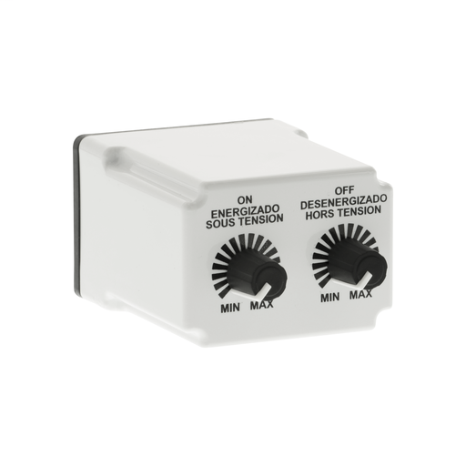 Product image for Square D 9050JCK57V14 24 VAC/VDC Coil 10 Amp 2NO 2NC 0.3 to 30 Minute Plug-In Mount Timing Relay