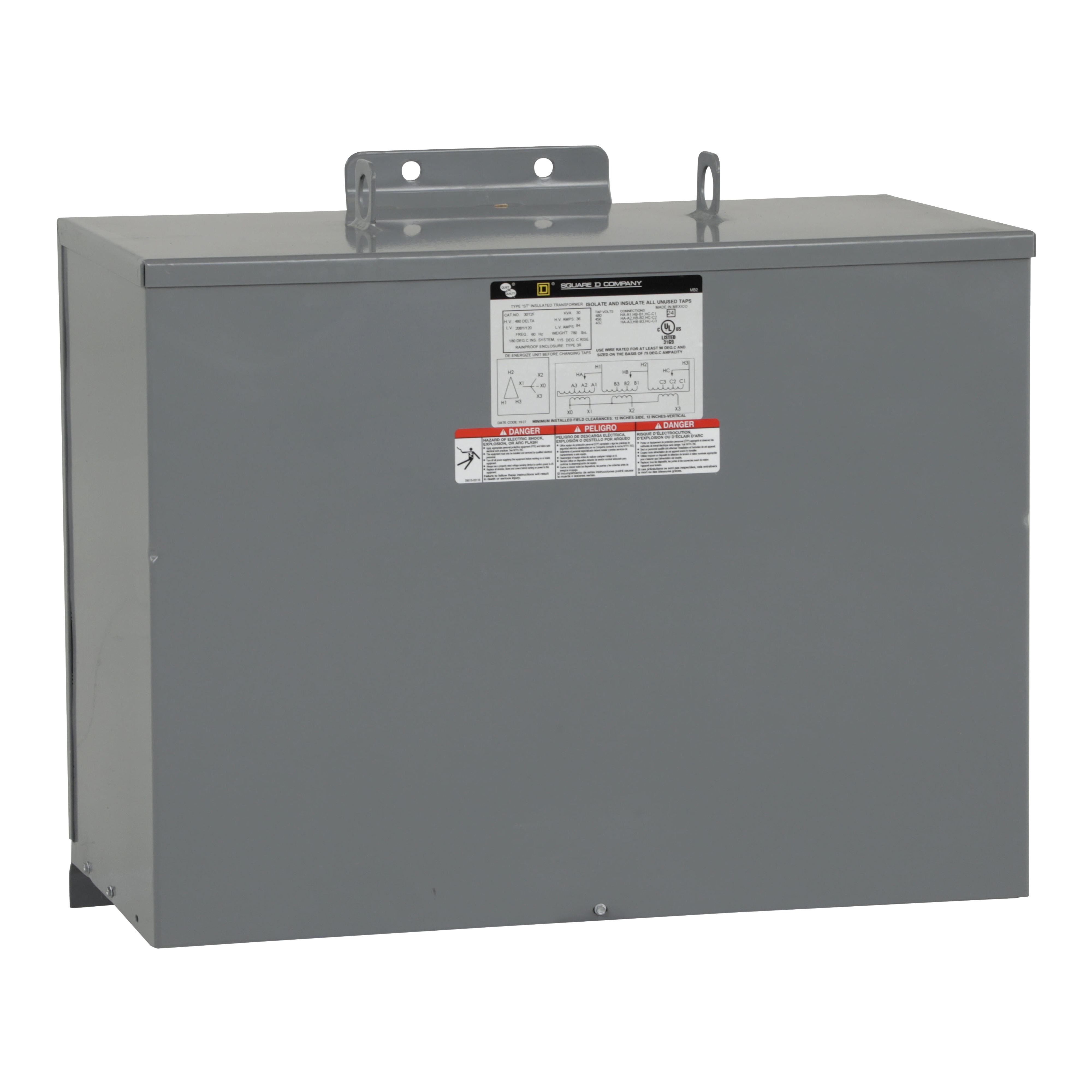 Electrical product information - TRANSFORMER DRY 3PH 30KVA 480V-208Y