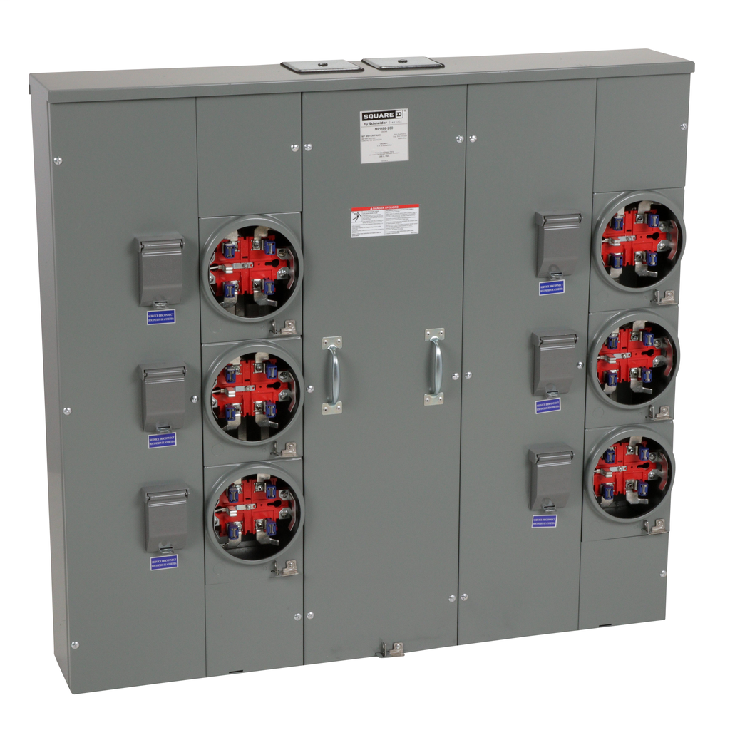 Square D MPH86200 120/240 VAC 200 Amp 1Phase 3Wire 6Position NEMA 3R