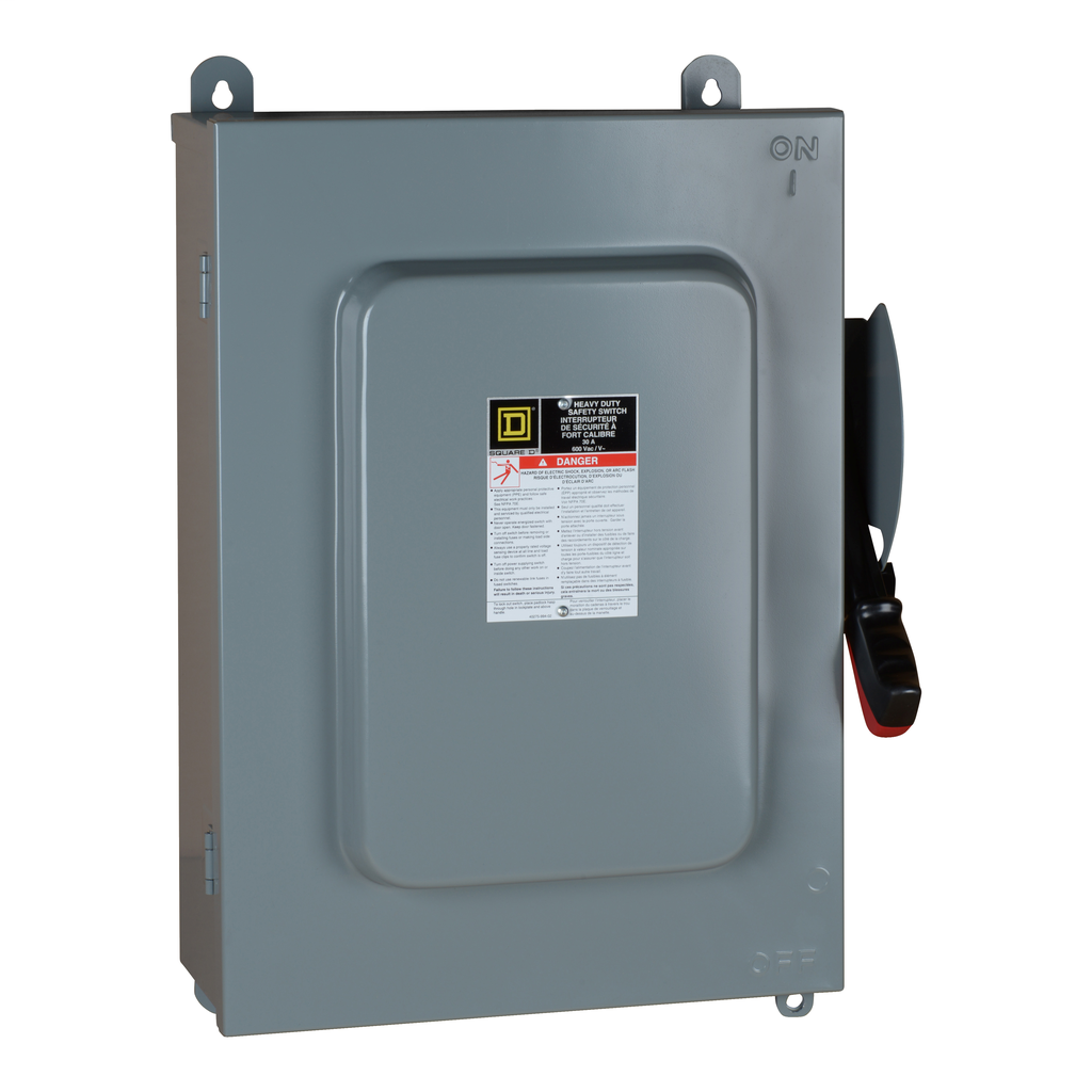 Square D HU661AWK 600 VAC 30 Amp 6Pole NonFusible Heavy Duty Safety