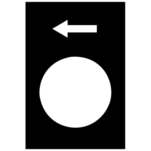 Image ETIQUETTE 30 X 40 MM NOIR GAUCHE OU DESC