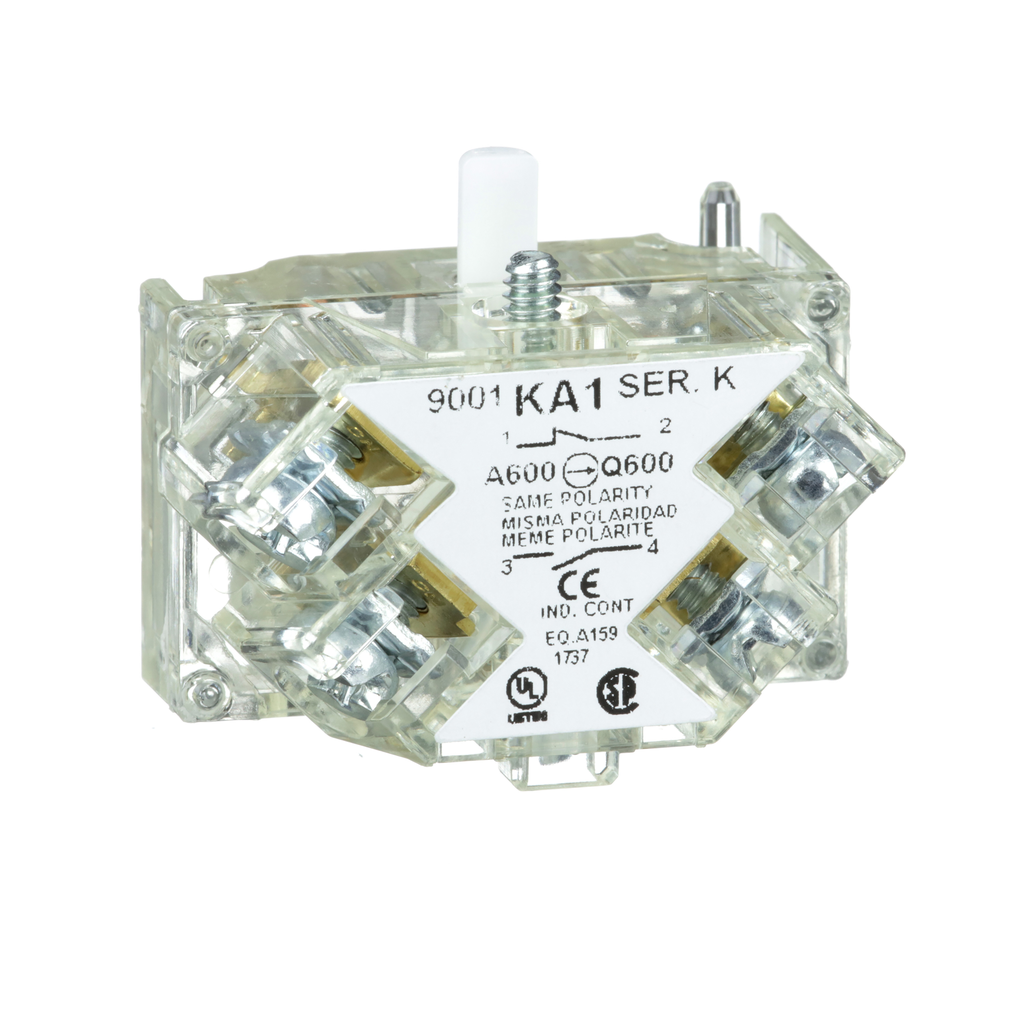 nero completo Square selettore Ø16 Stay Put A posizioni 1 no part number Schneider Electric XB6CD235B selettore 16 mm 1NC