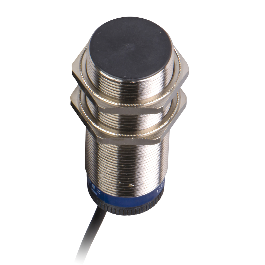 Product image for Square D XSAV31373L10 48 VDC 200 mA 1NC PNP Nickel Plated Brass 3-Wire Inductive Proximity Sensor