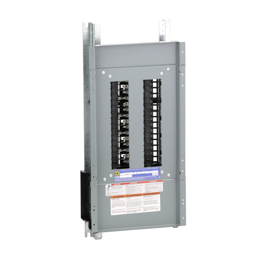Panelboard interior, NQ, main lugs, 225A, Al bus, 30 pole spaces, 3 phase, 4 wire, 240VAC, 48VDC
