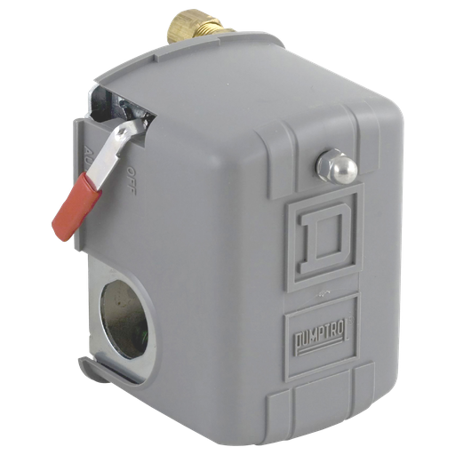 Mayer-Square D Pumptrol, air compressor switch 9013FH, fixed differential, Off at 100 PSI, high hp-1