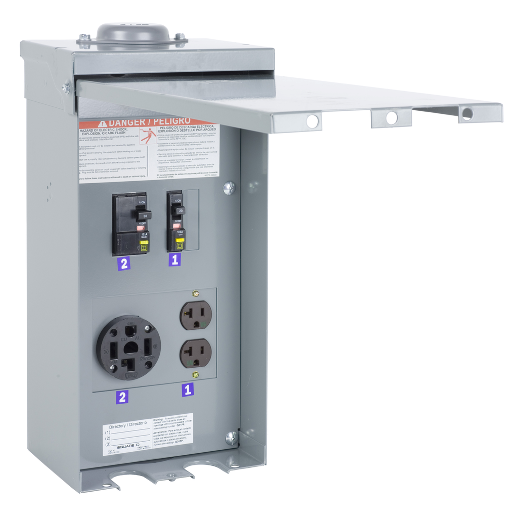 Product image for SQD PAK1004CGFI PWR OUTLET 120/240V