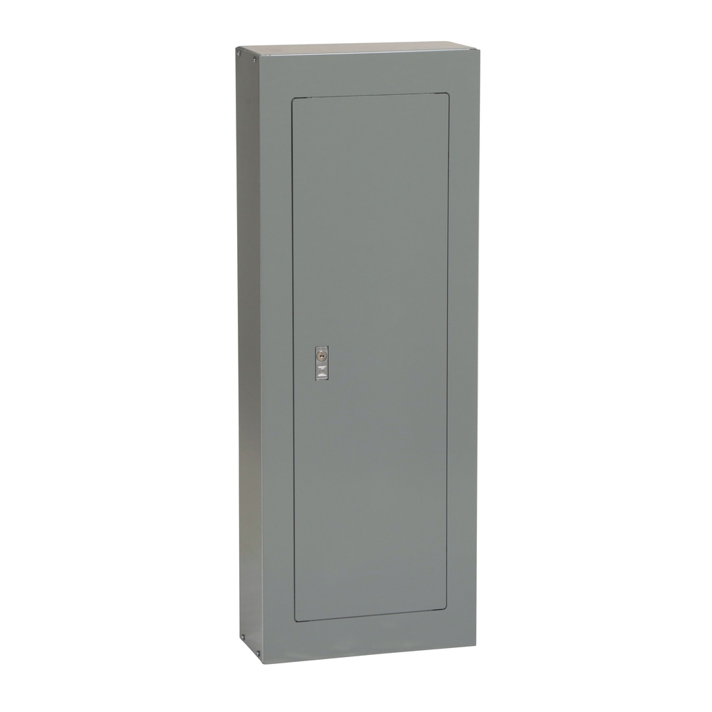 Mayer-Panelboard, NQ, main lugs, 225A, 42 pole spaces, 3 phase, 4 wire, surface mount, 14in W-1