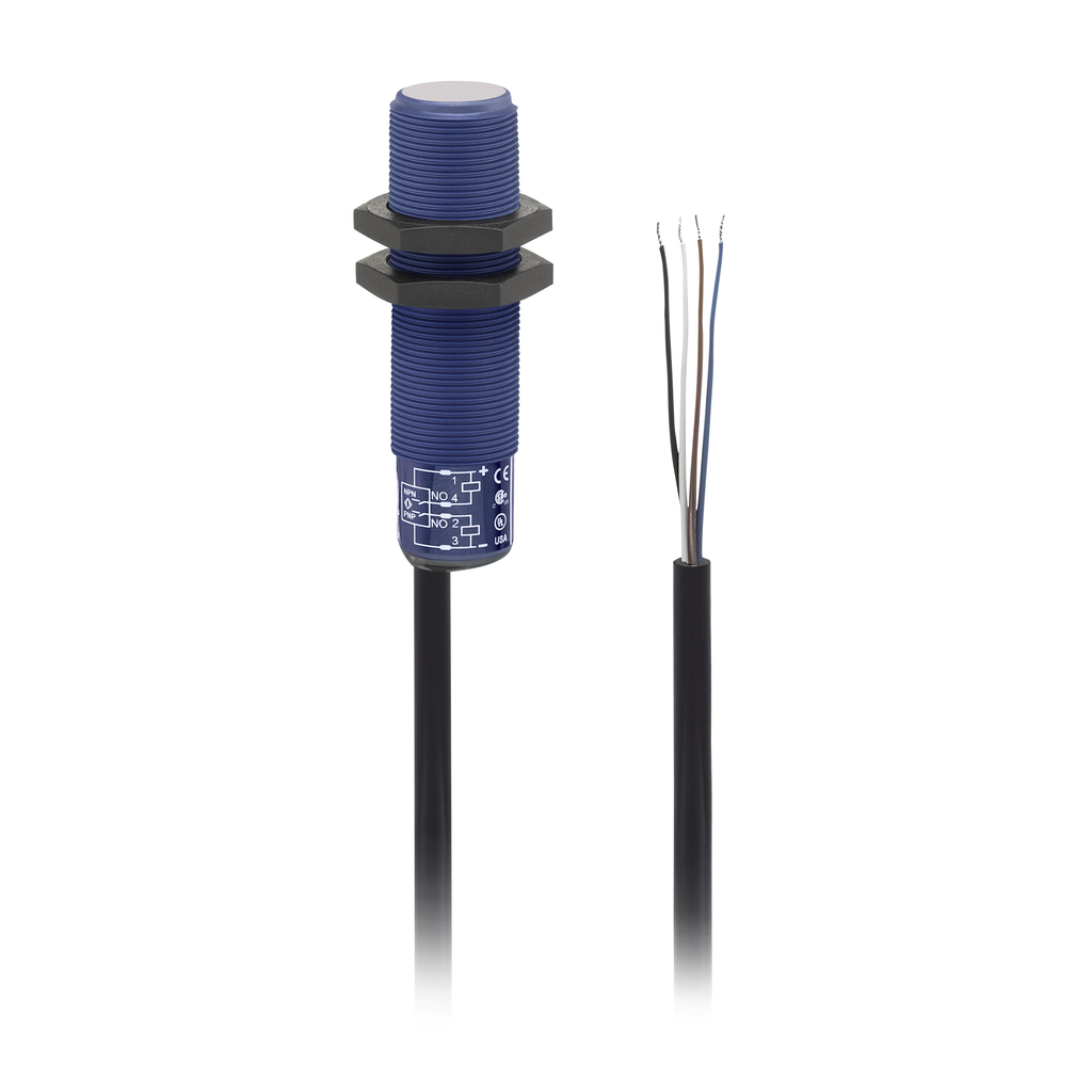 Mayer-Hyde Park, ultrasonic sensor cylindrical M18, Sn51mm, NO, 12...24 VDC, cable 3 m-1