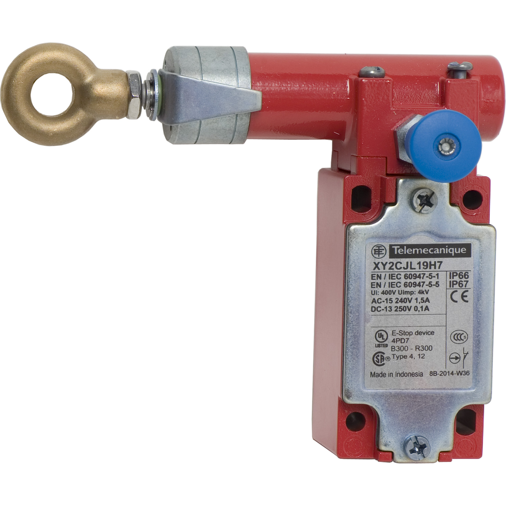 Latching emergency stop rope pull switch, Telemecanique rope pull
