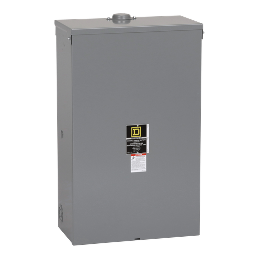 Safety switch, double throw, non fusible, 200A, 600V, 3 poles, 15 hp, NEMA 3R, bolt on provision