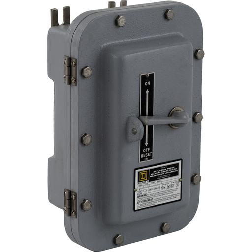 Product image for Square D 2510MCT3 230 VAC 27 Amp 10 Hp 3-Pole NEMA 4X/7/9 Non-Reversing Manual Starter