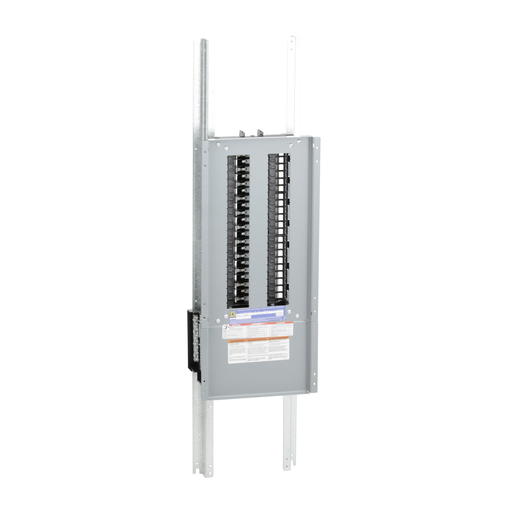Panelboard interior, NQ, main lugs, 400A, Cu bus, 42 pole spaces, 1 phase, 3 wire, 240VAC, 48VDC