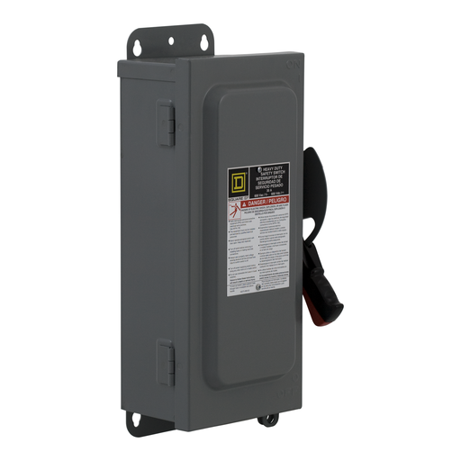 Square D H3612A 600 VAC 30 Amp 3-Pole Class H/J/K/L/R Fusible Heavy Duty Safety Switch Product image for Square D H3612A 600 VAC 30 Amp 3-Pole Class H/J/K/L/R Fusible Heavy Duty Safety Switch