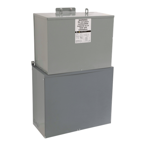 Product image for Square D MPZ15T2F 480 Volt Primary 15 kVa 3-Phase 24-Circuit 24-Space NEMA 3R Mini Unit Substation