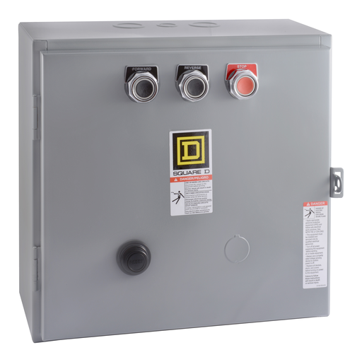 Product image for Square D 8736SDG2V03 220/240 VAC 45 Amp 25 Hp 3-Phase 3-Pole NEMA 1 Full Voltage Reversing Magnetic Starter