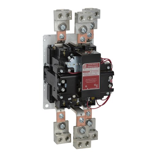 Mayer-Contactor, Type S, multipole lighting, mechanically held, 600A, 3 pole, 110/120 VAC 50/60 Hz coil, open style-1