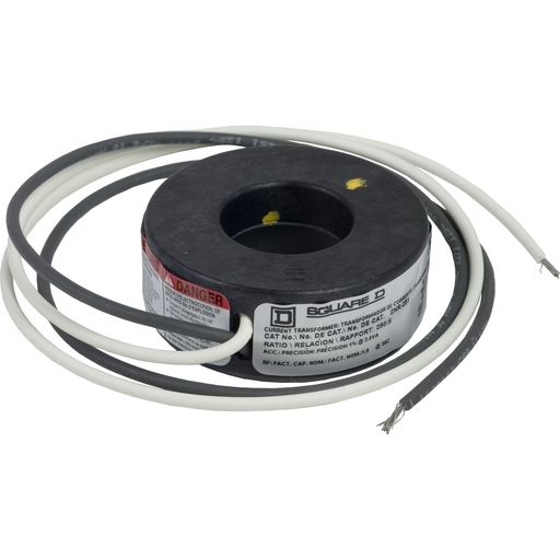 Product image for Square D 2NR251 1.13 Inch 10 kV 600 VAC 50 to 400 Hz 250:5 16 AWG Current Transformer