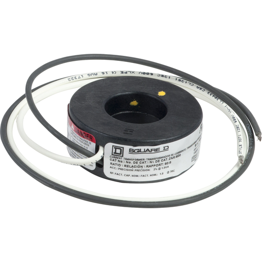 Product image for Square D 2NR600 1.13 Inch 10 kV 600 VAC 50 to 400 Hz 60:5 16 AWG Current Transformer