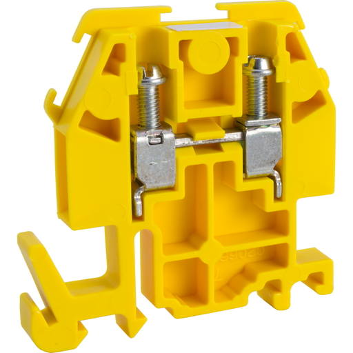 Product image for Square D 9080GMY6 600 Volt 30 Amp 22 to 10 AWG 35 mm Din Rail Terminal Block