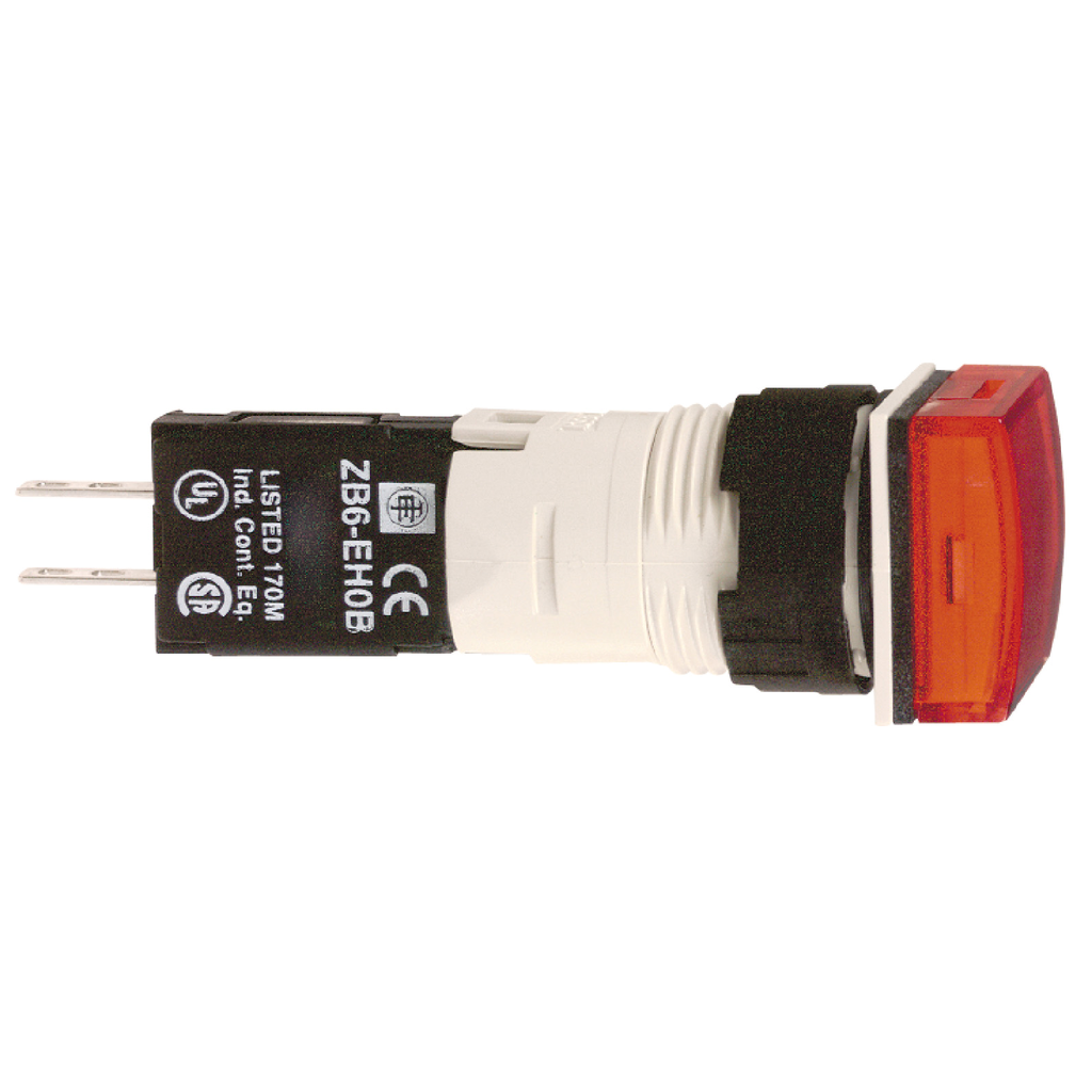 Product image for Square D XB6CV4GB 16 mm 120 VAC 15 mA Red Square Pilot Light