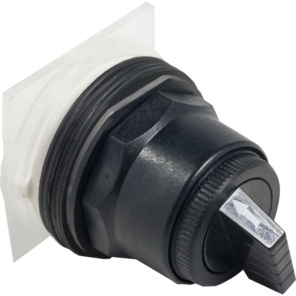 Product image for Square D 9001SKS44B 30 mm 3-Position Black Maintained Knob Non-Illuminated Selector Switch Operator