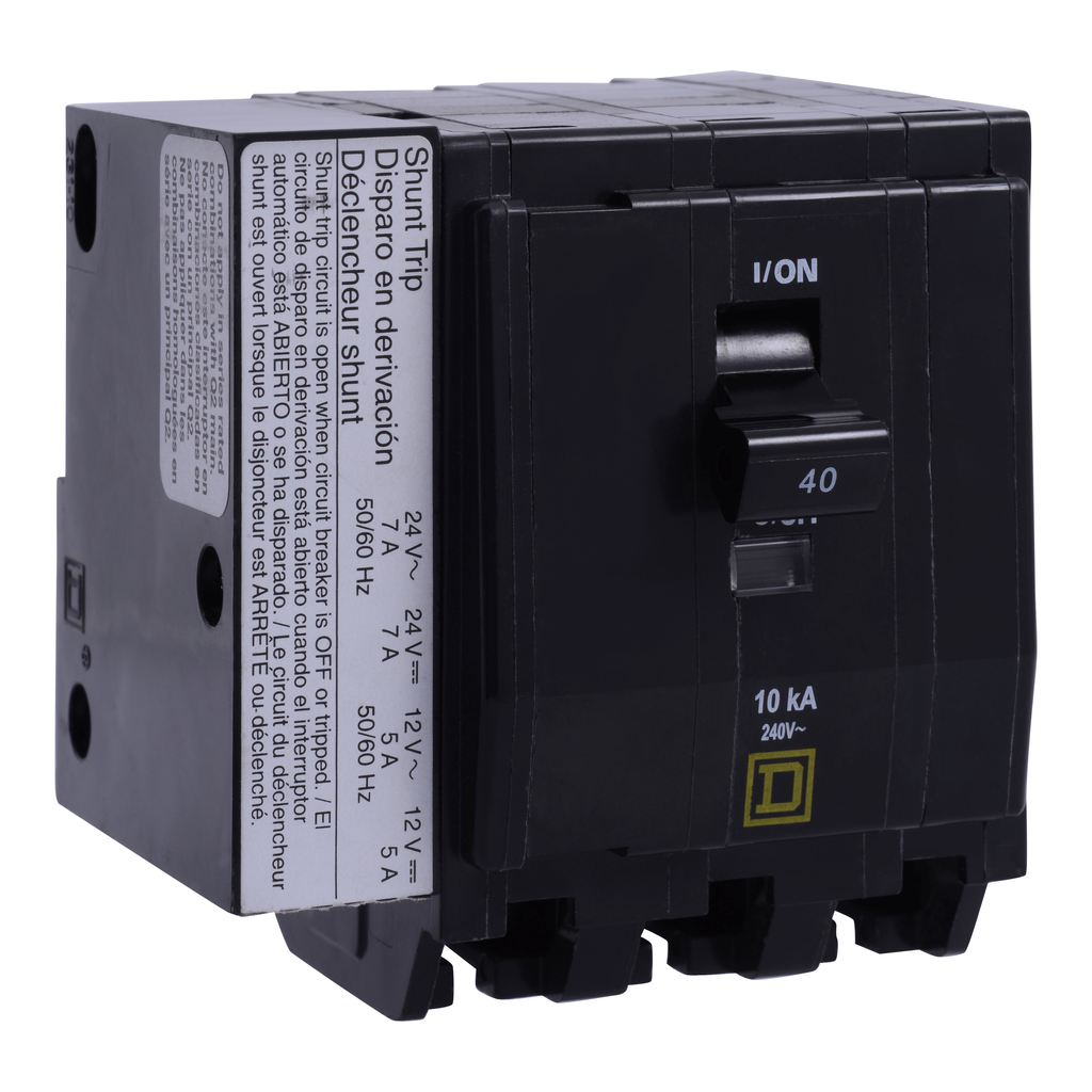 Product image for Square D QO3601042 3-Pole 60 Amp 240 Volt Plug-On Miniature Circuit Breaker