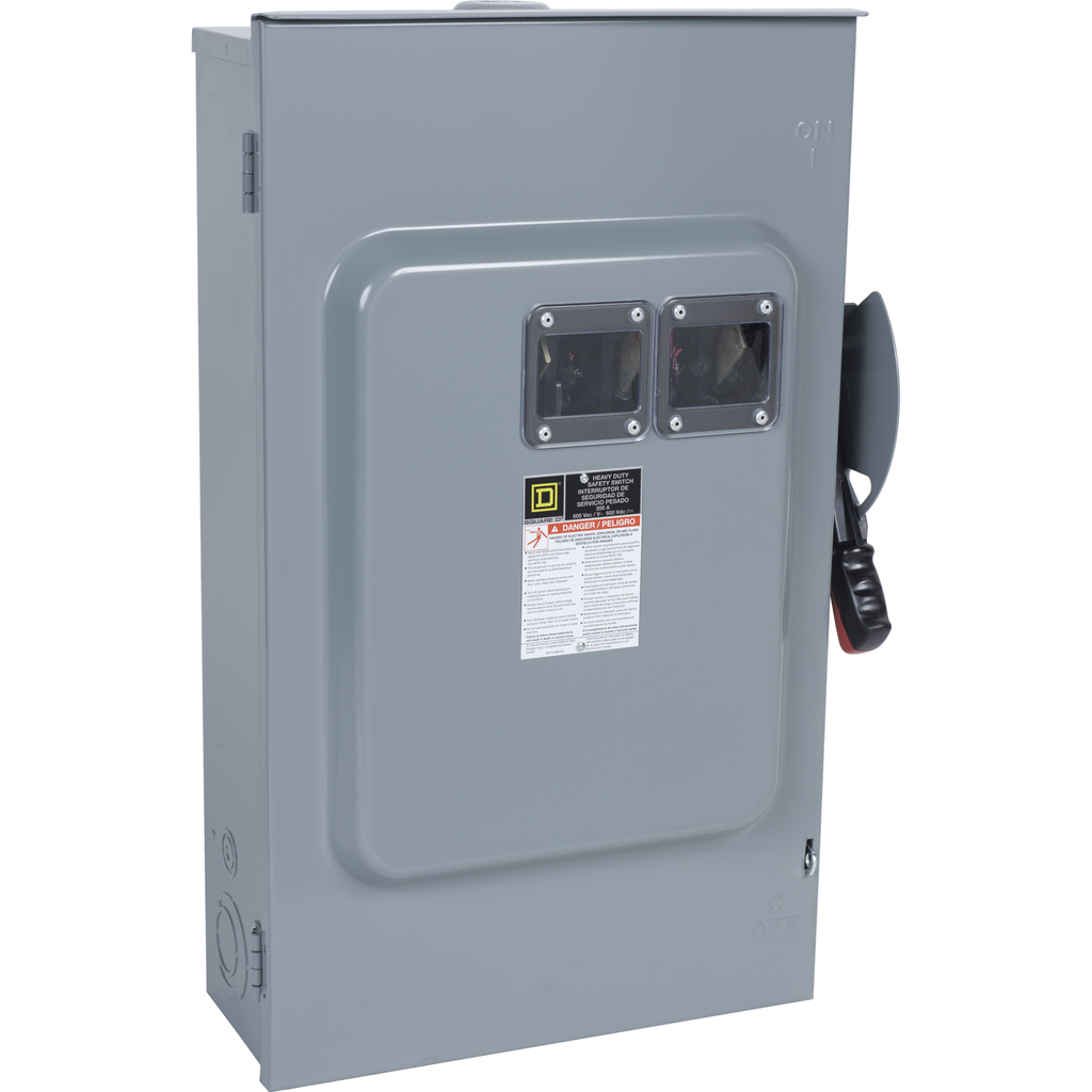 Product image for Square D HU364RBVW 600 VAC 200 Amp 3-Pole Non-Fusible Heavy Duty Safety Switch