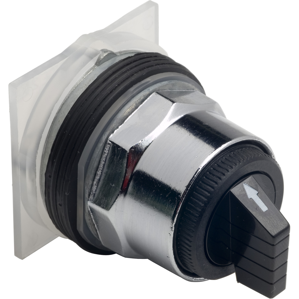 Product image for Square D 9001KS401B 30 mm 3-Position Black Maintained Knob Non-Illuminated Selector Switch Operator