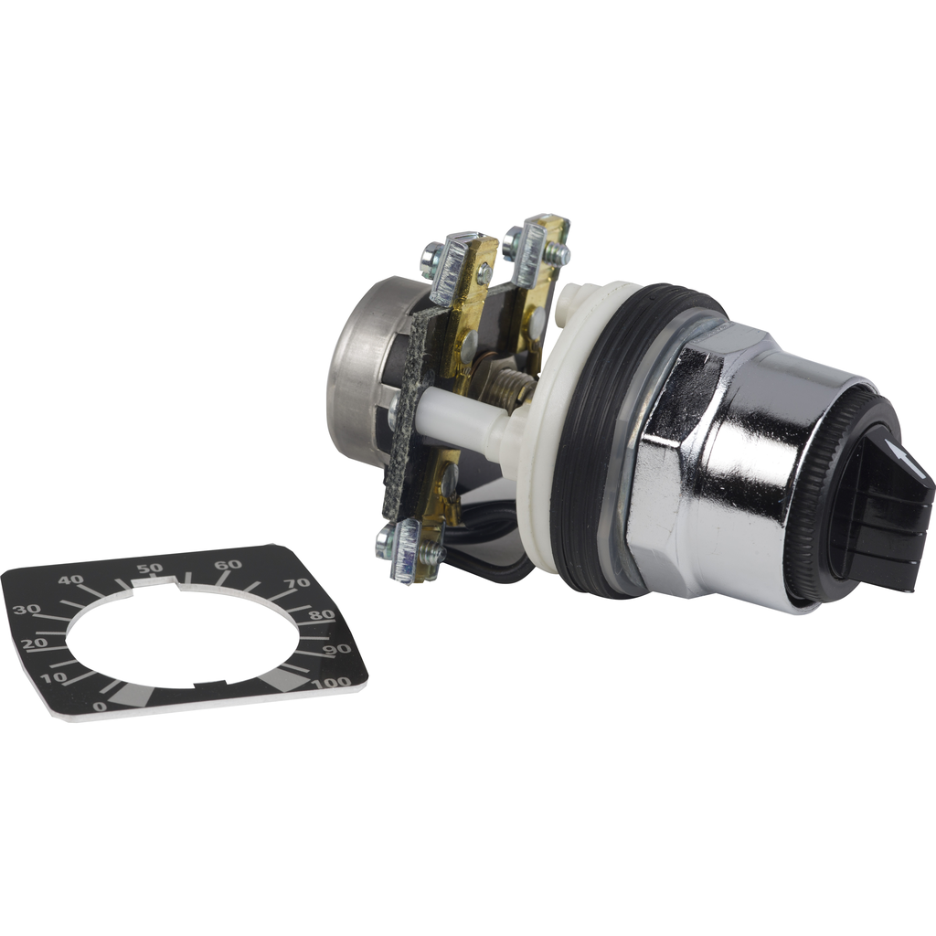 Product image for Square D 9001K2104 300 Volt 2 W 500 Ohm NEMA 4/13 30 mm Push Button Potentiometer