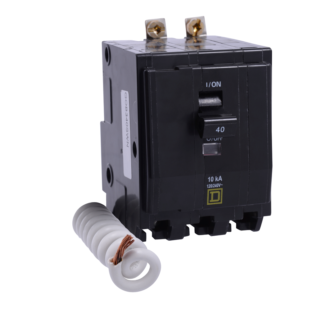 Product image for Square D QOB350SWN 3-Pole 50 Amp 240 Volt Bolt-On Thermal Magnetic Miniature Circuit Breaker