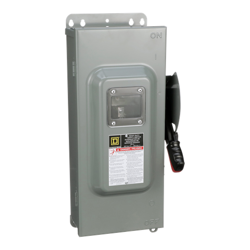 Product image for Square D HU363AWKVW 600 VAC 100 Amp 3-Pole Non-Fusible Heavy Duty Safety Switch