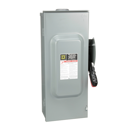 Product image for Square D H363RB 600 VAC 100 Amp 3-Pole Class H/J/K/L/R Fusible Heavy Duty Safety Switch