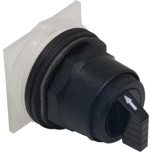 Product image for Square D 9001SKS49B 30 mm 3-Position Black Maintained Knob Non-Illuminated Selector Switch Operator