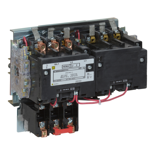 Product image for Square D 8736SDO2V03 220/240 VAC 45 Amp 25 Hp 3-Phase 3-Pole Open Type Full Voltage Reversing Magnetic Starter
